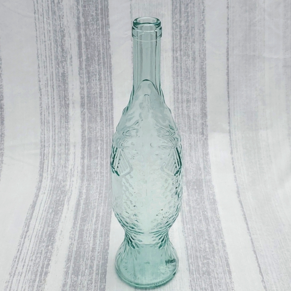 Antique Glass Fish Bottle Modelle Depose 70mm Blue Green Color - Picture 5 of 15